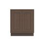 Inset Truffle Brown RTA 24-36"W x 34.5"H x 25"D 5-Size Full Height Double Doors Base Cabinet