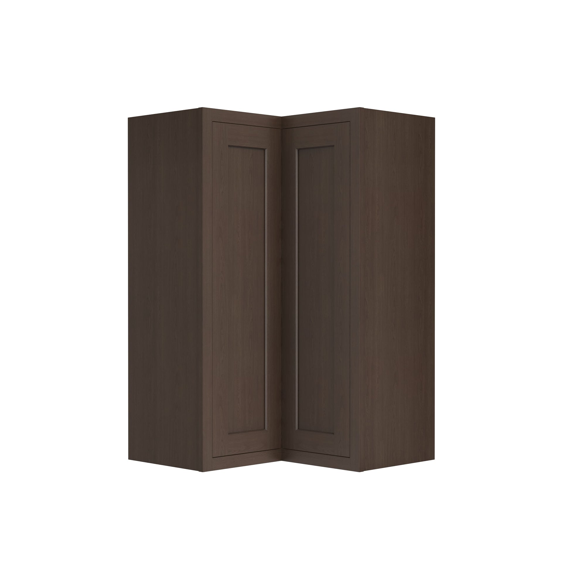 Inset Truffle Brown RTA 25.5"W x 18-42"H x 13.5"D 3-Size Easy Reach Wall Cabinet with 2-3 shelves
