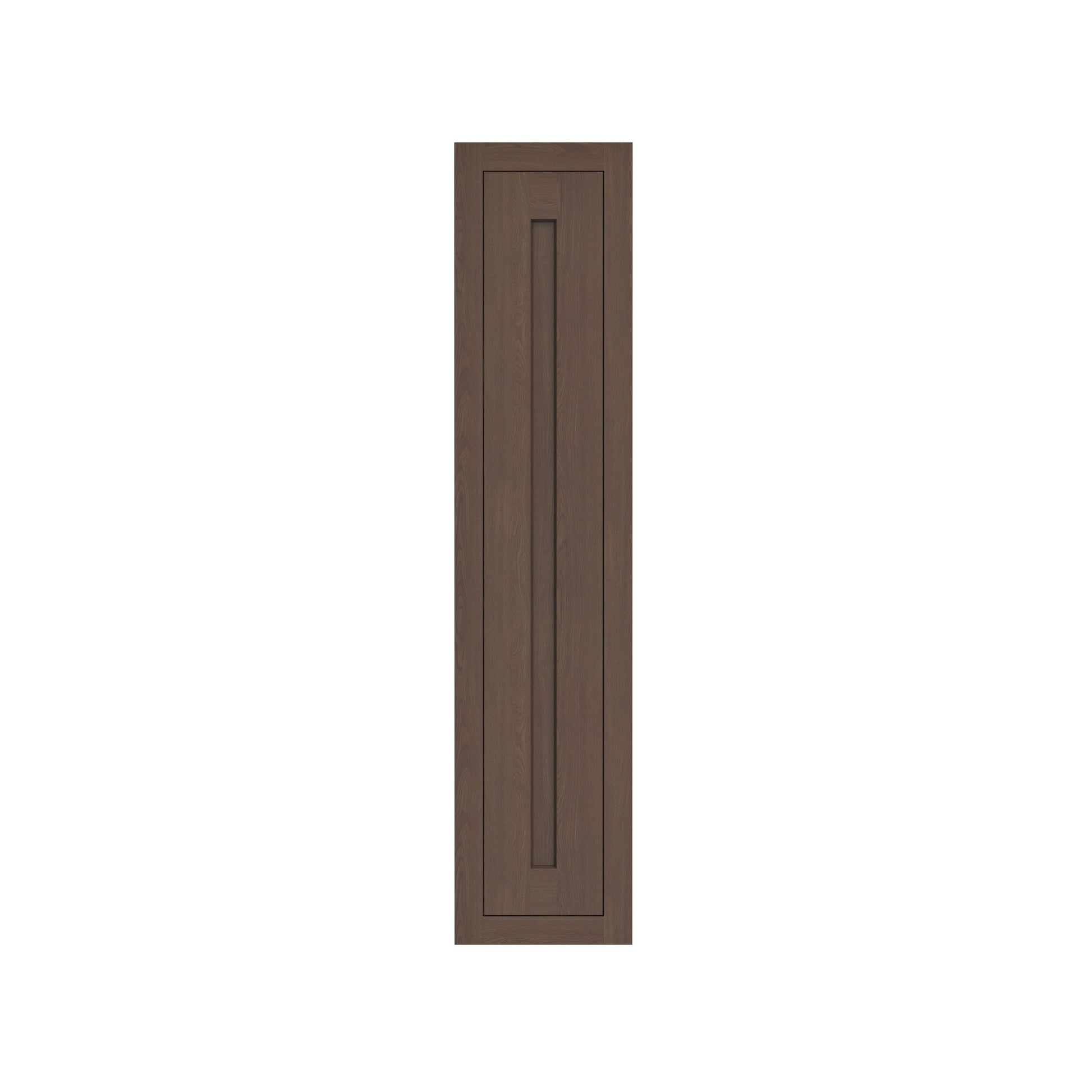 Inset Truffle Brown RTA 9-21"W x 30-42"H x 13.5"D 15-Size Single Door Wall Cabinet