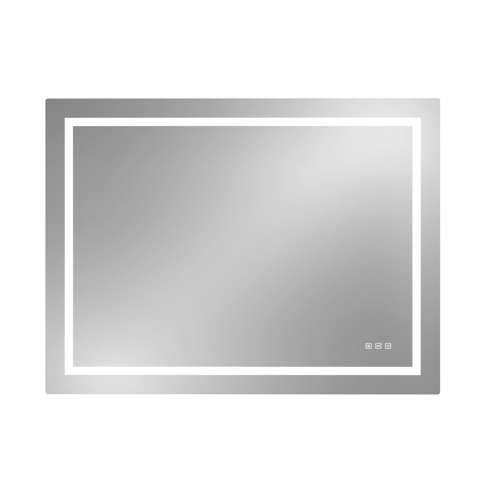 LED Front-Lighted Bathroom Mirror with Touch Dimming and Shadow Free Lighting