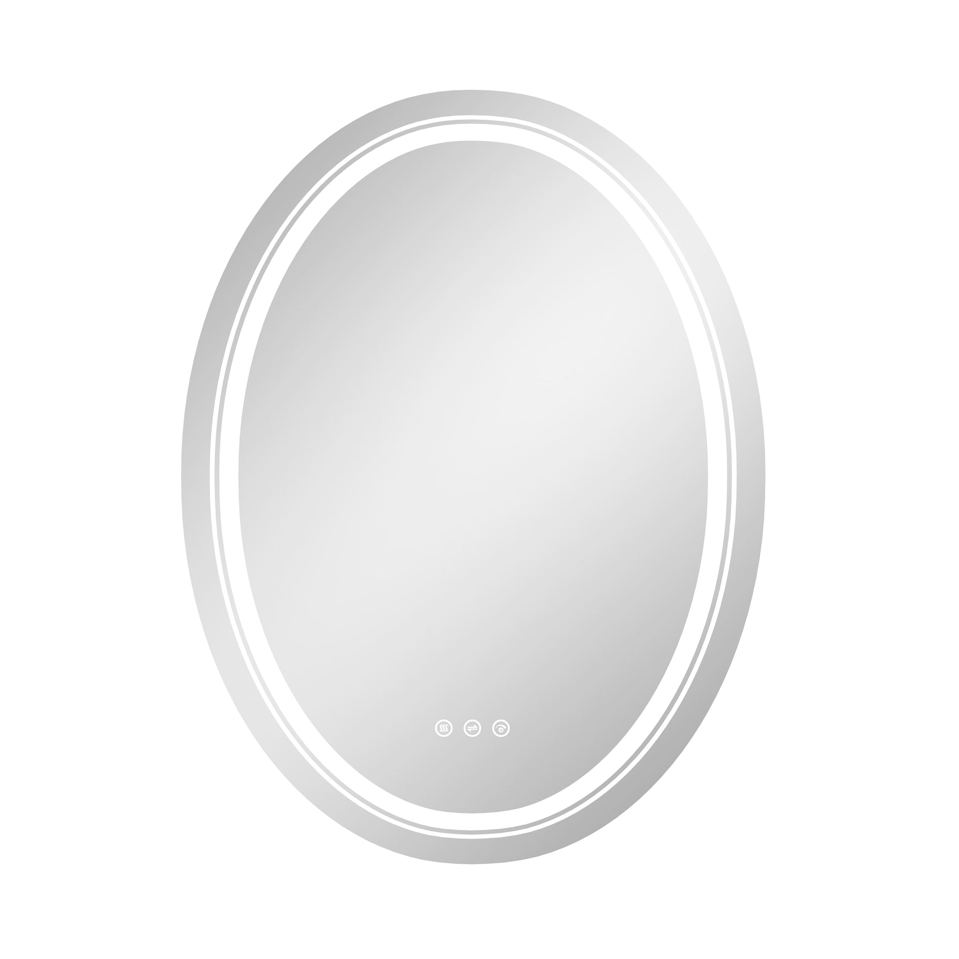 Modern Oval LED Bathroom Mirror with Ambient Backlighting