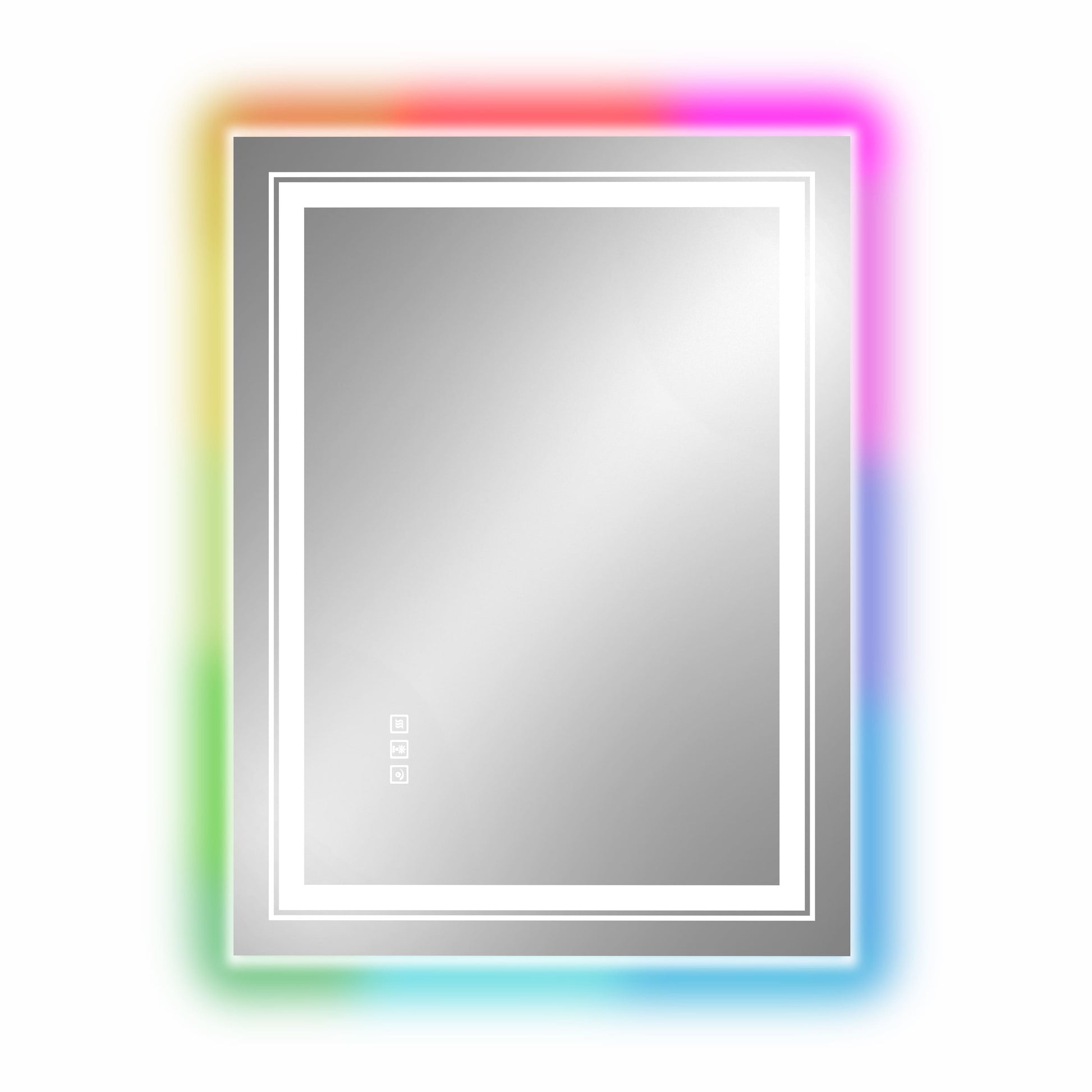 RGB Smart Control Backlit Bathroom Mirror with Dimmable Touch, Anti Fog