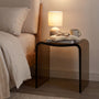 Resin Stone Freestanding Shower Stool with Gently Curved Seat