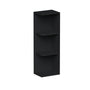 Slim Ebony Black Shaker RTA 12"W x 30"/36"/42"H x 9"D Wall Open Shelf with 3/4 Layers