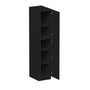 Slim Ebony Black Shaker RTA 18"W x 84"/90“/96”H x 27"D Tall Pantry Cabinet with 2 Doors and Shelves