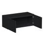 Slim Ebony Black Shaker RTA 24"-36"W x 12"-24"H x 12"D 17-Size Short Wall Cabinet with 2 Doors
