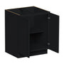 Slim Ebony Black Shaker RTA 24"-36"W x 34.5"H x 24"D 5-Size Full Height Door Base Cabinet with 2 Doors