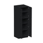 Slim Ebony Black Shaker RTA 24"/30"W x 84"/90"/96"H x 27"D 6-Size Tall Pantry Cabinet with 4 Doors and Shelves