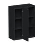 Slim Ebony Black Shaker RTA 27"W x 30"/36"/42"H x 12"D Standard Corner Wall Cabinet with Shelves