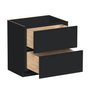 Slim Ebony Black Shaker RTA 30"/33"/36"W x 34.5"H x 24"D Drawer Base Cabinet with 2 Drawers