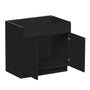 Slim Ebony Black Shaker RTA 30"/36"W x 34.5"H x 24"D Sink Base Cabinet with 2 Doors