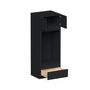 Slim Ebony Black Shaker RTA 33"W x 84"/90"/96"H x 27"D Double Oven Cabinet with 1 Drawer and 2 Doors