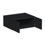 Slim Ebony Black Shaker RTA 36"W x 12"/15"/18"/24"H x 27"D Deep Wall Cabinet with 2 Doors