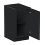 Slim Ebony Black Shaker RTA 9"/18"/21"W x 34.5"H x 24"D Full Height Door Base Cabinet with Single Door