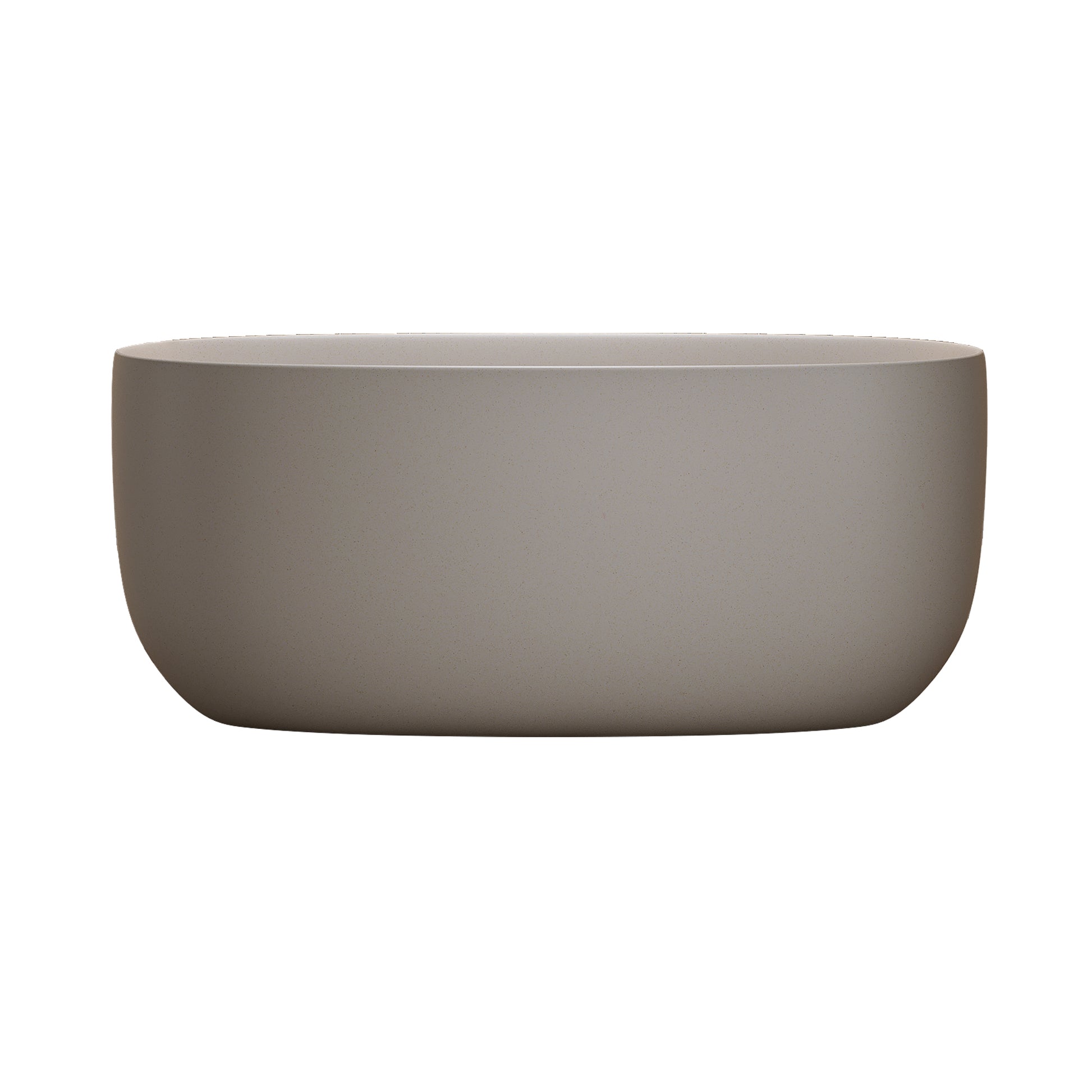 51" Freestanding Stone Resin Soaking Tub with One-Side Overflow, Turquoise Green/Beige/Cream Grey/Grey