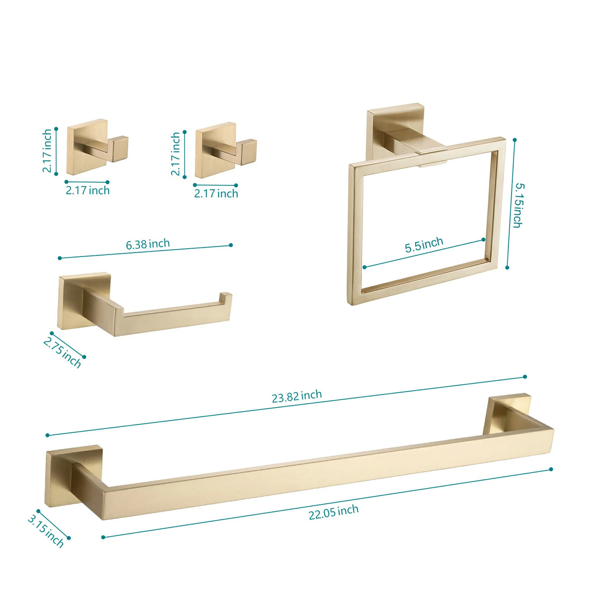 5 - Piece Bathroom Hardware Accessories Set