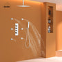 CASAINC Chrome 12 Inch 6-Spray Rainfall Built-In Shower System