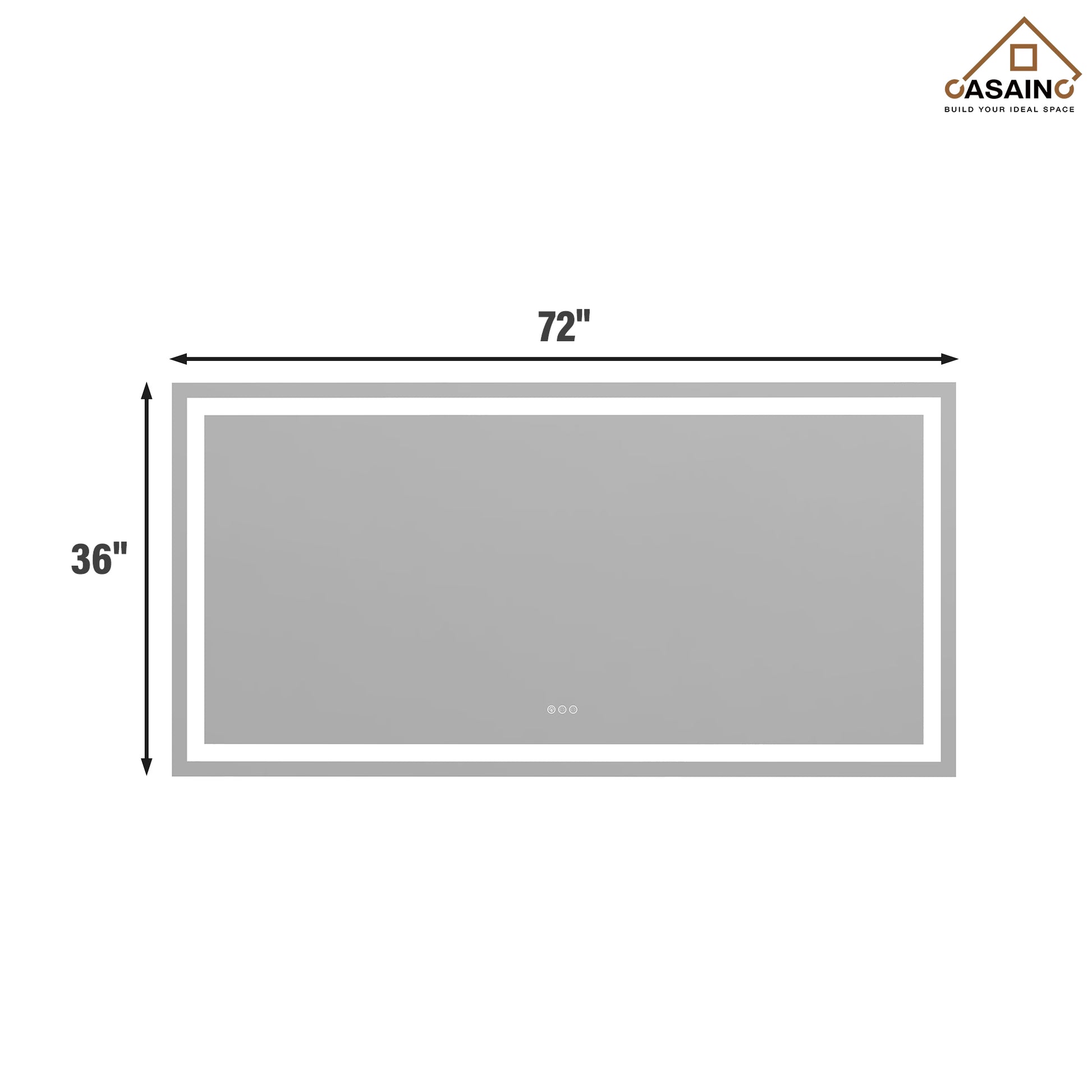 Tempered RGB LED Bathroom Mirror with Smart Controls & Anti-Fog