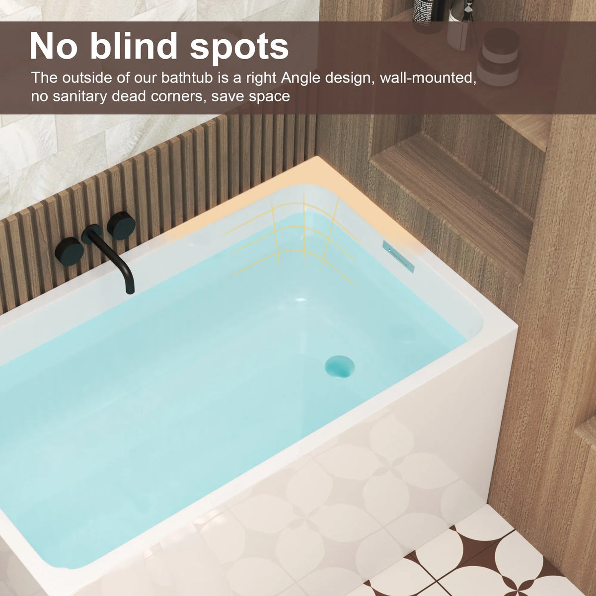 47" Gloss White Acrylic Freestanding Bathtub with Optional Built-In Seat, Chrome Overflow and Pop-Up Drain