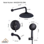 CASAINC 8.3 inch Wall-mounted rain shower faucet with pressure balanced valve