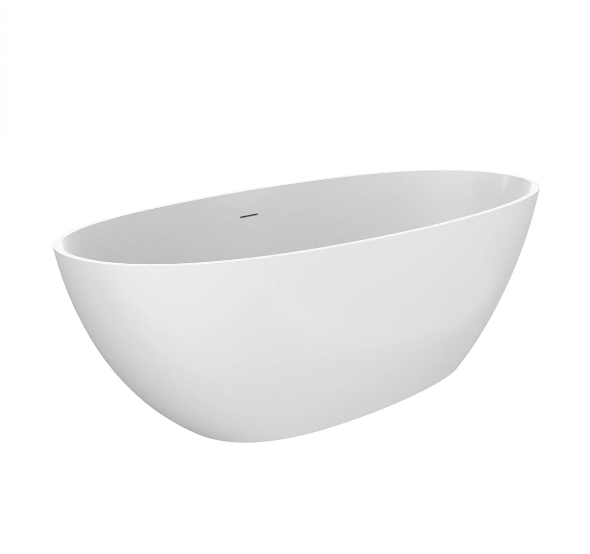 70.87" Solid Surface Freestanding Soaking Bathtub for Bathroom