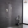 CASAINC 10 inch Square Wall-mounted rain shower faucet with pressure balanced valve