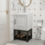 Freestanding Bathroom Vanity with White Ceramic Sink & Hot and Cold Faucet