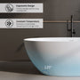 55"/59"/63"/67"/71" Freestanding Solid Surface Soaking Bathtub with Smooth Matte Finish