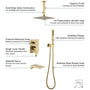 10-inch/12inch Rain Shower System With Handeld & Tub Spout