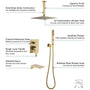 10-inch/12inch Rain Shower System With Handeld & Tub Spout