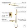 10-inch/12inch 3-Function Shower System With Bathtub Spout