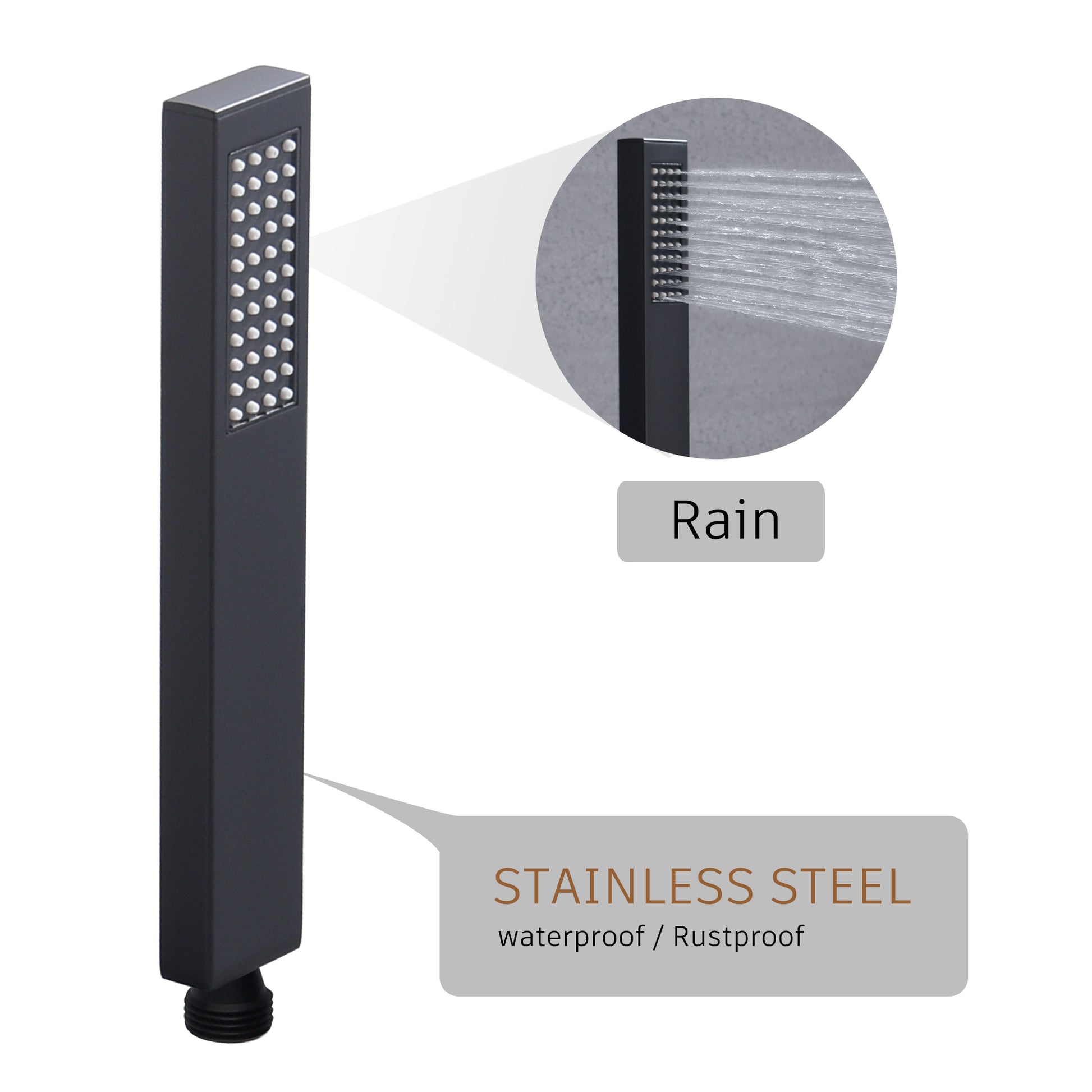 12" Thermostatic Complete Shower System with Rough-in Valve & 6 Body Jets