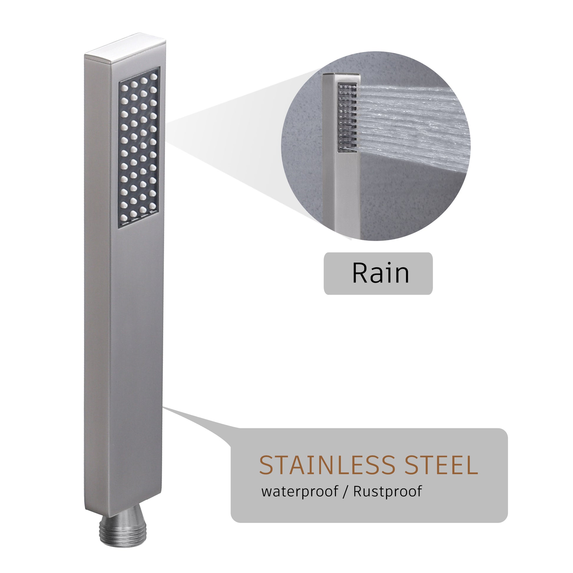 12" Thermostatic Complete Shower System with Rough-in Valve & 6 Body Jets