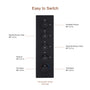 Deluxe 4-Function Thermostatic Shower System with LED Lighting & Bluetooth Music 