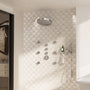 12" Adjustable Shower Head With Shelf Shower System, Hand Shower With Spray Gun Function