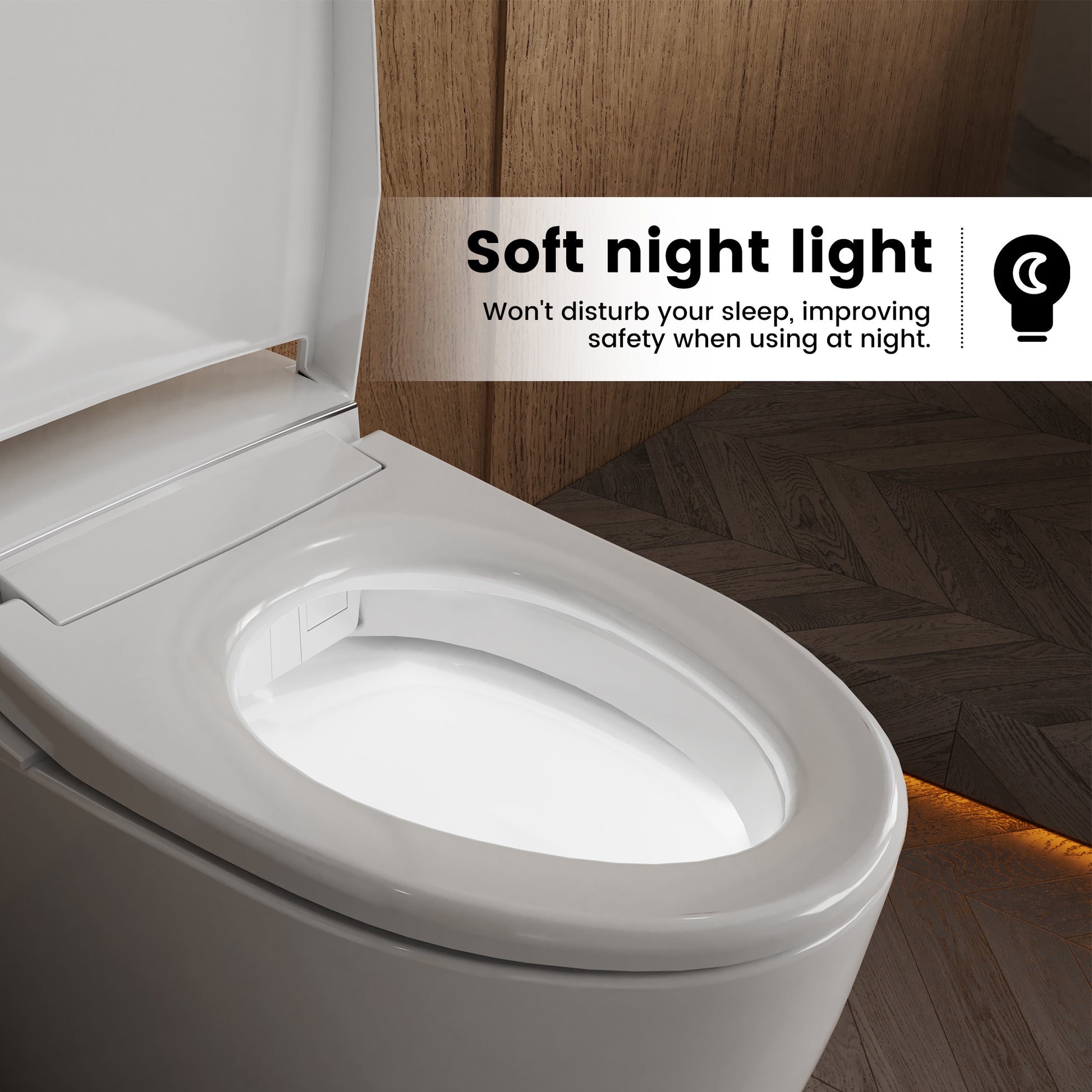 Antibacterial Ceramic Smart Bidet Toilet with Heated Seat & Built-In Deodorizer