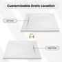European-Style SMC Shower Base with Anti-Slip Design in Black or White