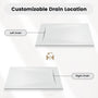 European-Style SMC Shower Base with Anti-Slip Design in Black or White