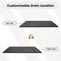 European-Style SMC Shower Base with Anti-Slip Design in Black or White