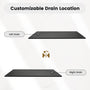 European-Style SMC Shower Base with Anti-Slip Design in Black or White