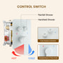 12" x 8" Wall-Mounted Dual-Function Shower System with Hand Shower