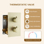 8-inch Ceiling-Mounted Thermostatic Shower System with Body Jets