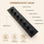 35*12 inch 6-Function Luxury Shower System with Body Jets & Bluetooth