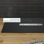 Durable SMC Composite Shower Base Pan with Center Drain in Black & White