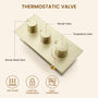 12-inch 3-Function Thermostatic Rain Shower System with Body Jets & Slide Bar