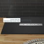 Durable SMC Composite Shower Base Pan with Center Drain in Black & White