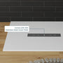 Durable SMC Composite Shower Base Pan with Center Drain in Black & White