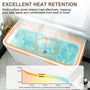 55"/59" Glossy White Square Freestanding Acrylic Bathtub with Modern Industrial Design