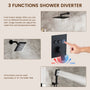 12-inch Dual Shower System with 4-Function Handheld Shower