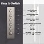 27.6" x 15.7" Luxury Thermostatic Shower System with LED Rainfall & Waterfall